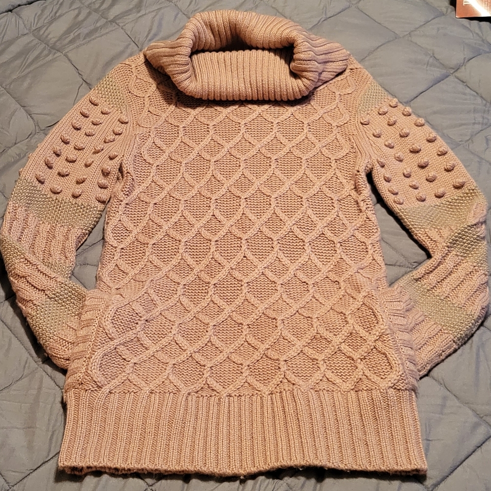 Victoria's Secret Moda International Wool Blend Cable Knit Cowl Neck Sweater
